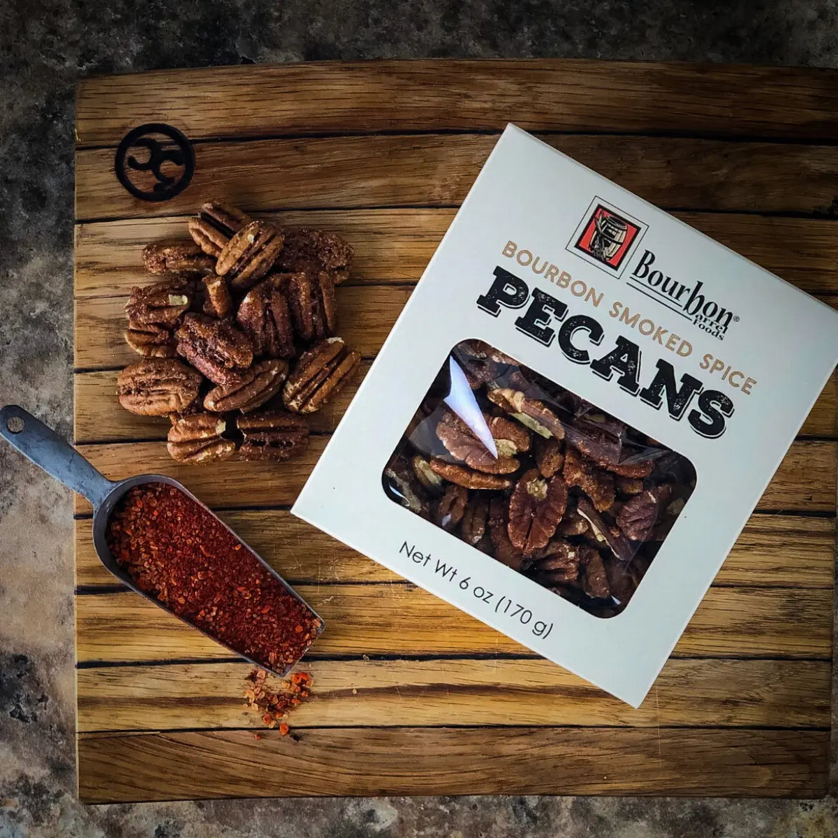 Bourbon Barrel Foods Bourbon Smoked Pecans by Bourbon Barrel Foods, nuts & seeds detail photo 2