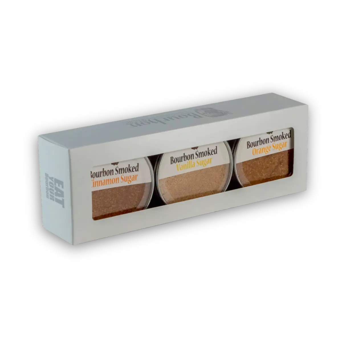 Bourbon Smoked Sugars Trio - Orange, Vanilla, Cinnamon by Bourbon Barrel Foods, sugar & sweeteners main product photo