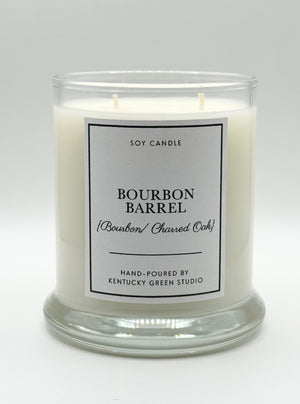 Bourbon Barrel Soy Candle by Kentucky Green Studio, scented candle main product photo