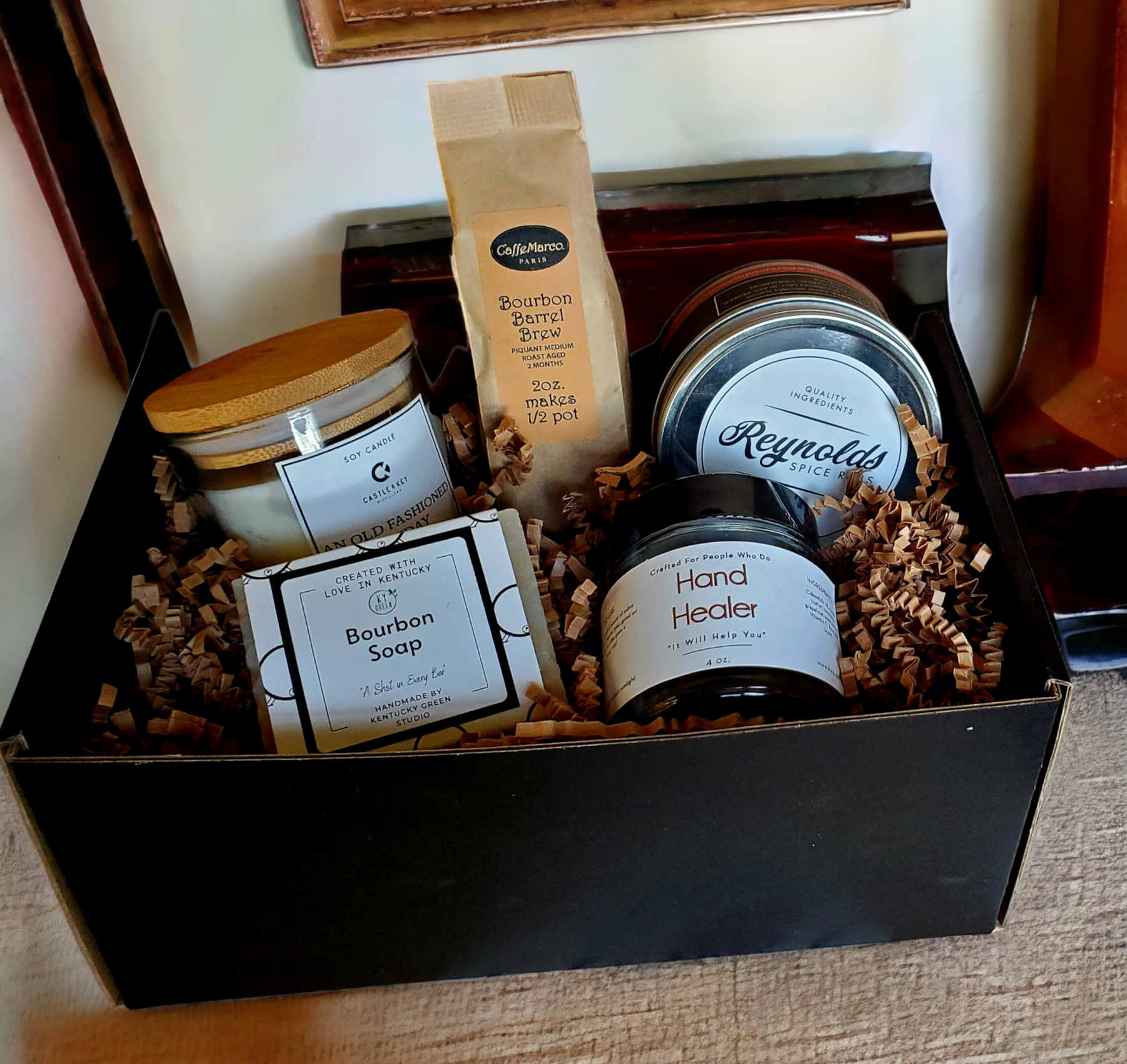 The Perfect Blend--A Gift Box for the Bourbon Lover by Kentucky Green Studio, gift giving main product photo
