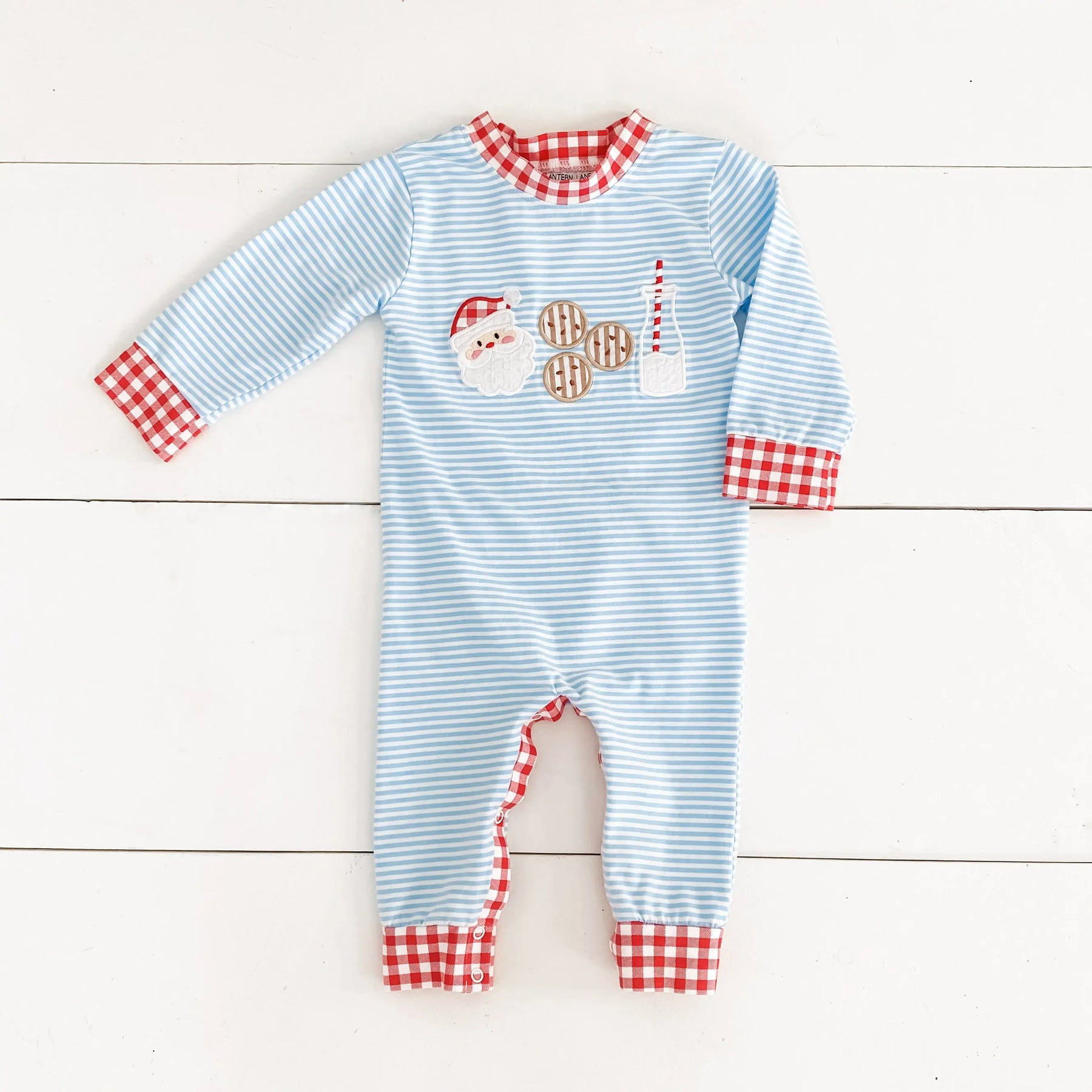 Boys Cookies For Santa Romper by Seven Lantern Lane, Southern lifestyle apparel main product photo