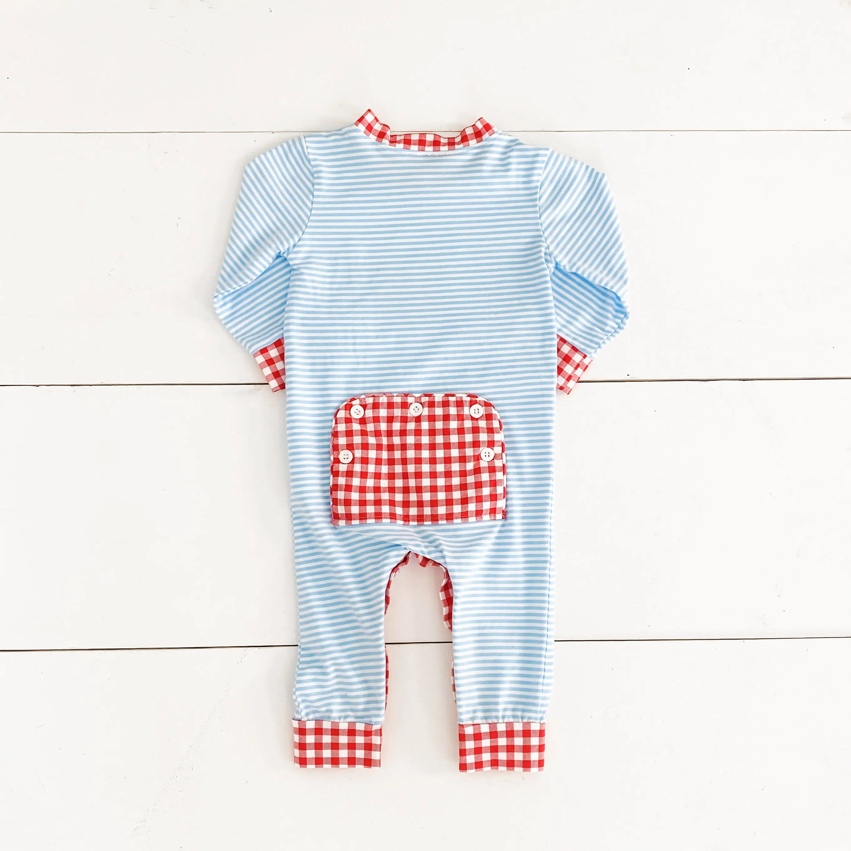 Boys Cookies For Santa Romper by Seven Lantern Lane, Southern lifestyle apparel detail photo 2