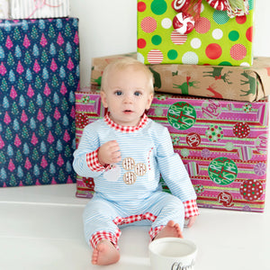 Boys Cookies For Santa Romper by Seven Lantern Lane, Southern lifestyle apparel detail photo 6