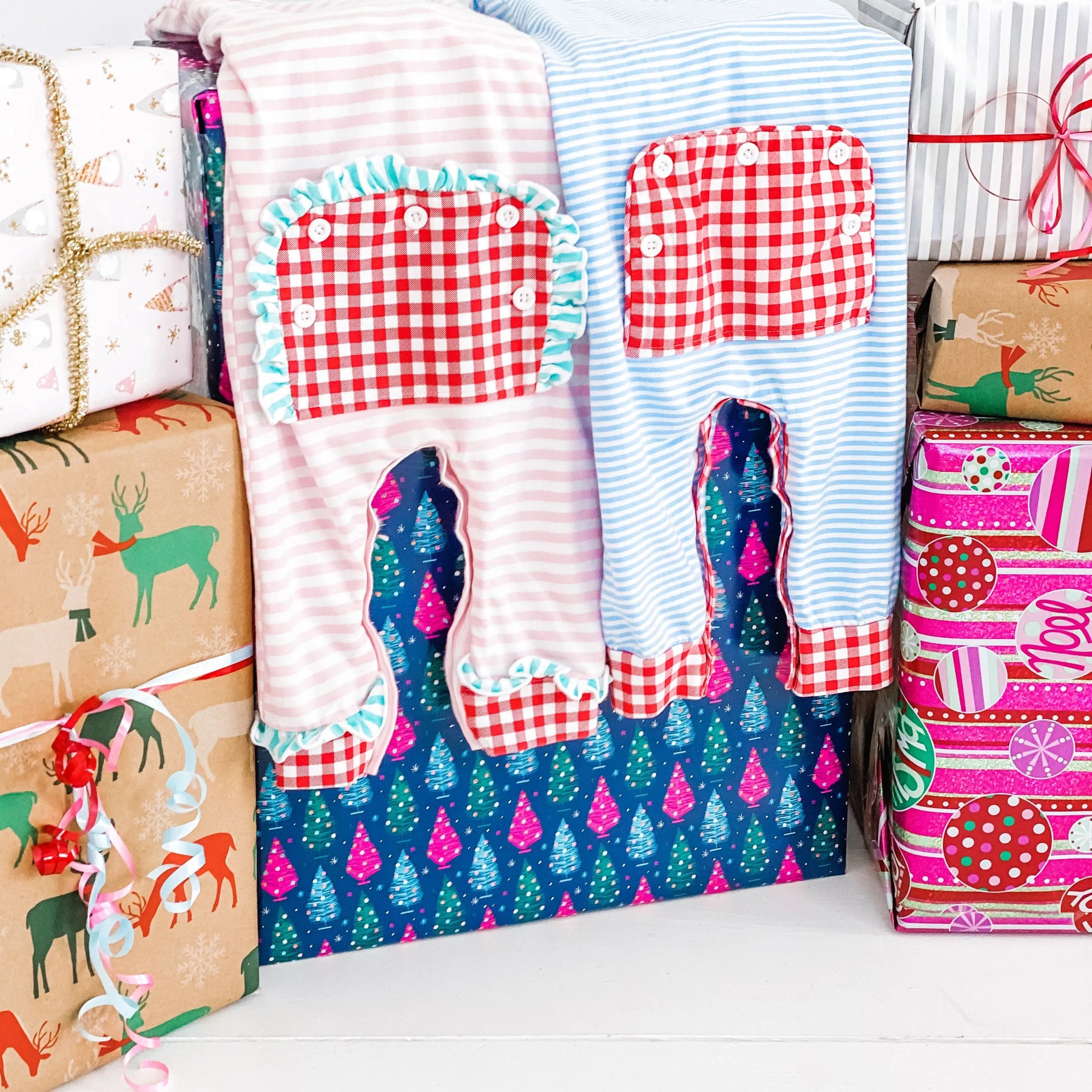 Boys Cookies For Santa Romper by Seven Lantern Lane, Southern lifestyle apparel detail photo 14