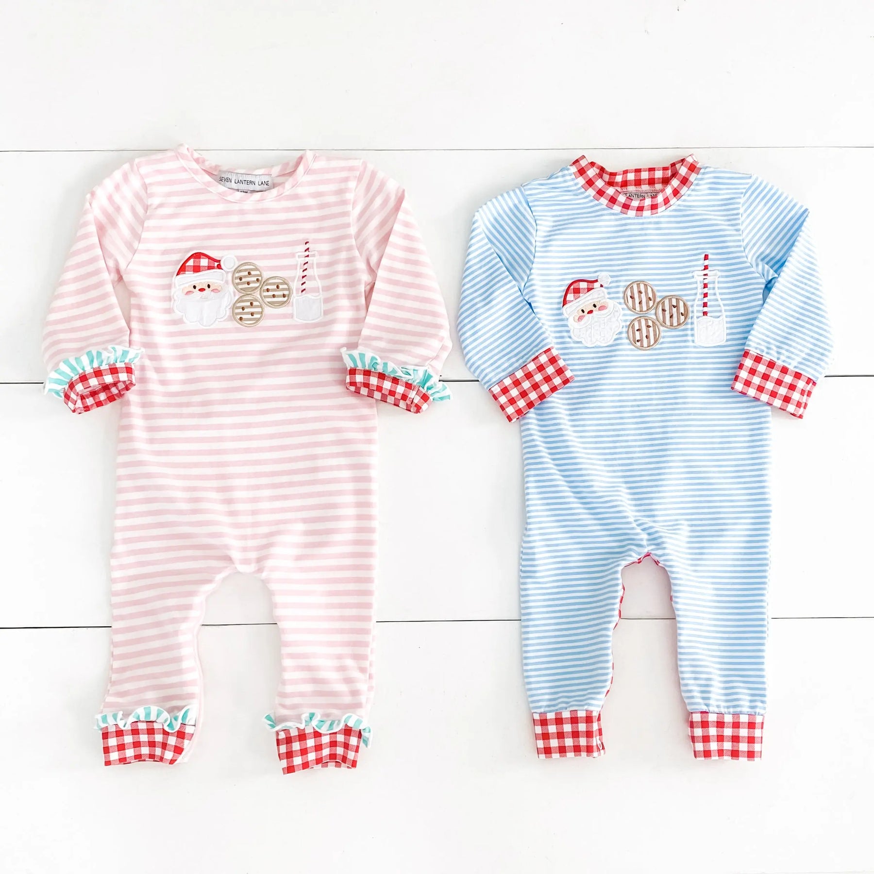 Boys Cookies For Santa Romper by Seven Lantern Lane, Southern lifestyle apparel detail photo 19