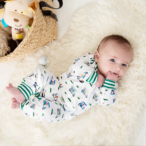 Boys Fairway Golf Romper by Seven Lantern Lane, Southern lifestyle apparel detail photo 3