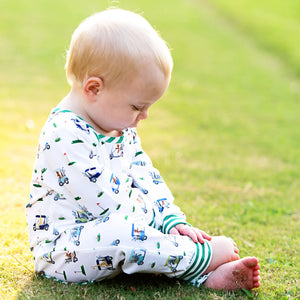 Boys Fairway Golf Romper by Seven Lantern Lane, Southern lifestyle apparel detail photo 7