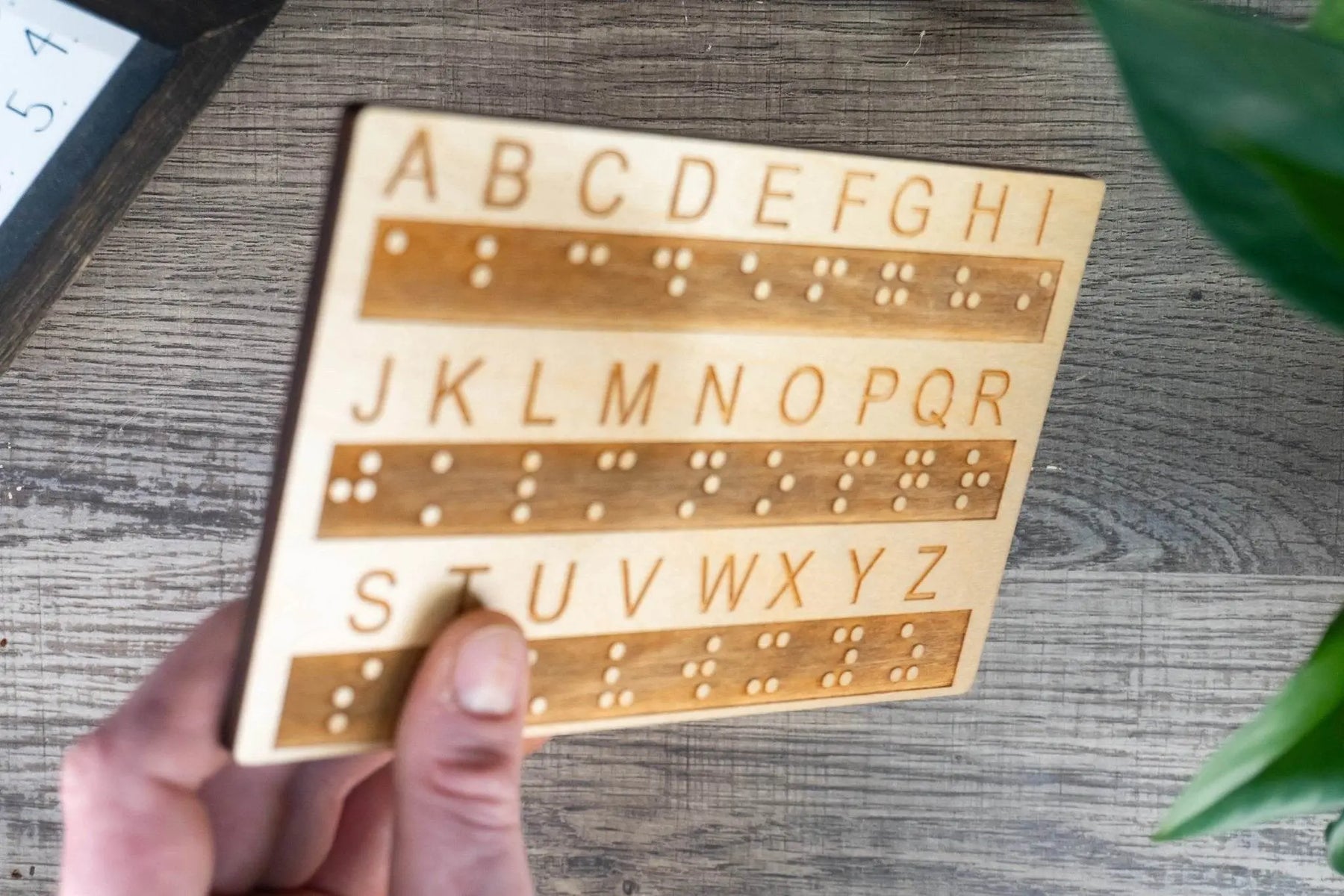 Braille Alphabet Board, Tactile Raised Dots, Made in the USA by Creative Escape Rooms, reading toys detail photo 5