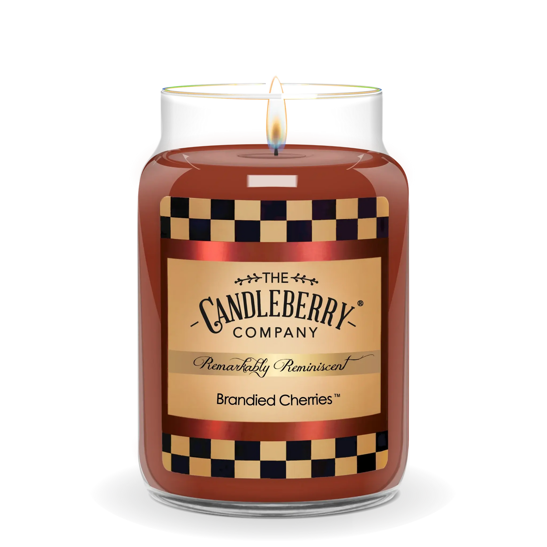 Brandied Cherries™, Large Jar Candle (Collective) by The Candleberry® Candle Company, scented candle detail photo 2