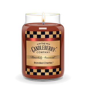 Brandied Cherries™, Large Jar Candle (Collective) by The Candleberry® Candle Company, scented candle detail photo 2