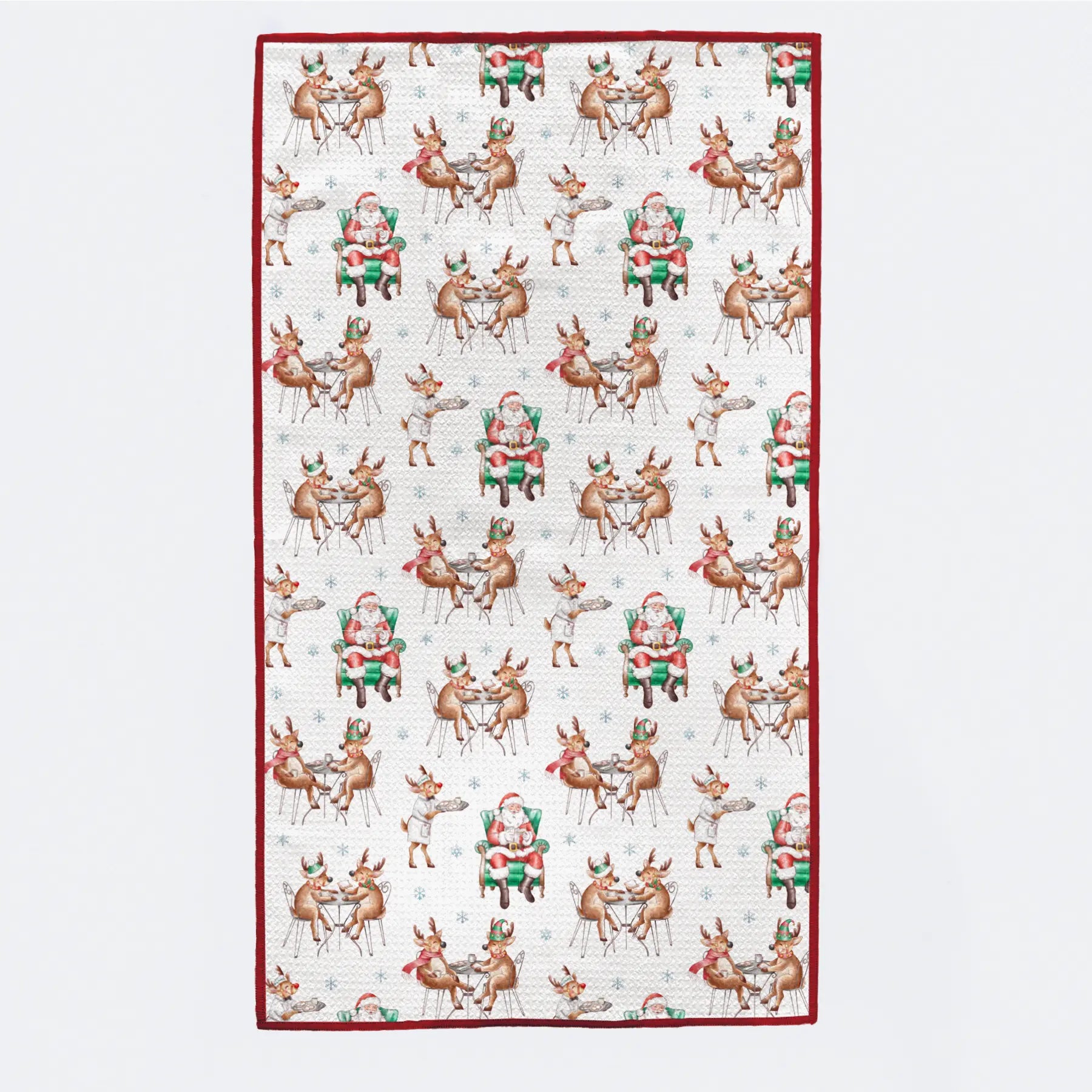 Breakfast with Santa Kitchen Towel by Nola Tawk, tea towel detail photo 2