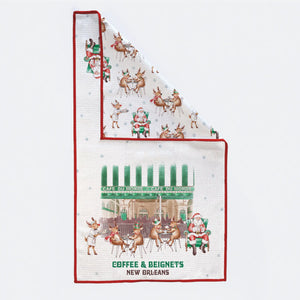 Breakfast with Santa Kitchen Towel by Nola Tawk, tea towel detail photo 3
