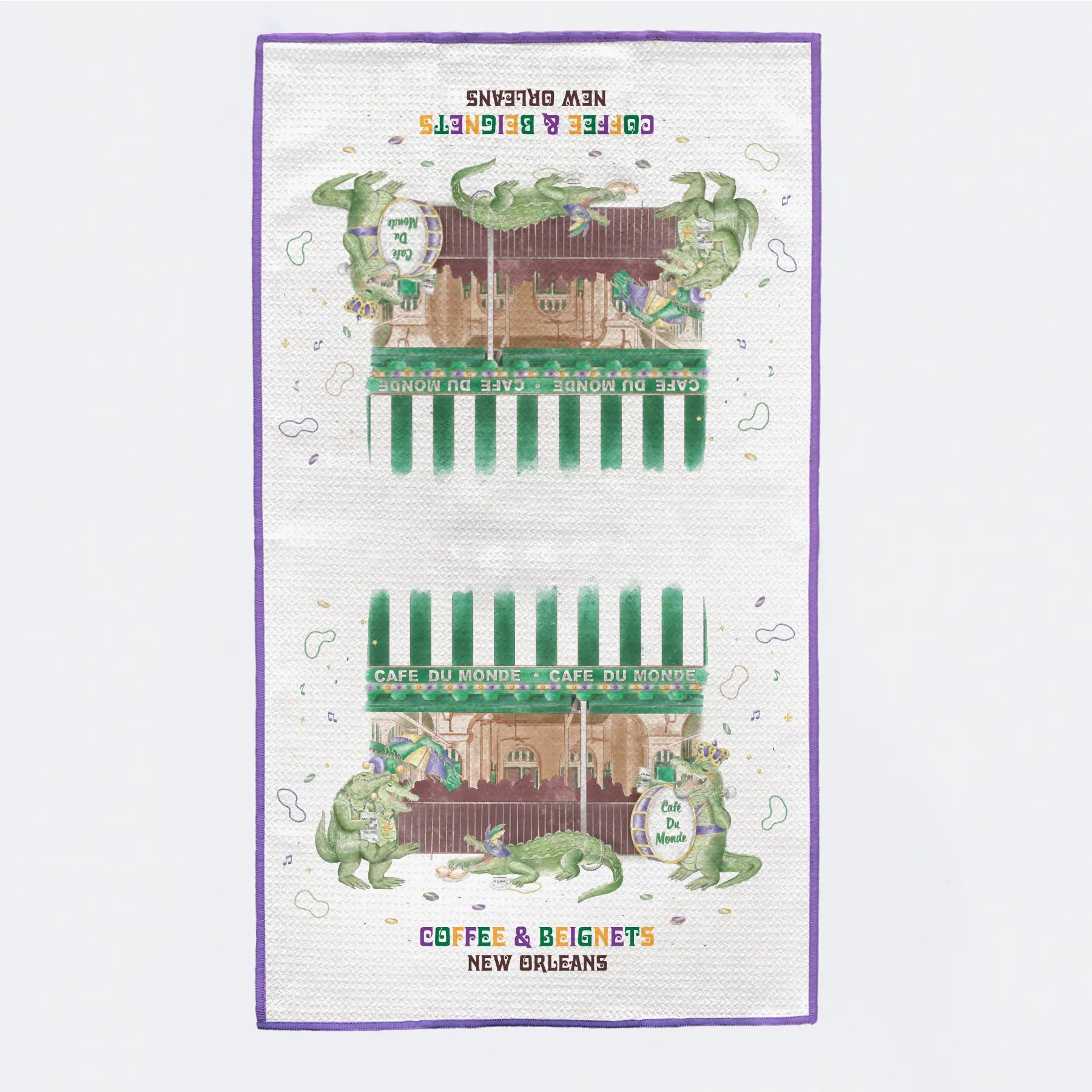 Breakfast with the Gators Kitchen Towel by Nola Tawk, tea towel main product photo