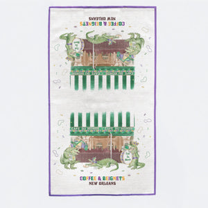 Breakfast with the Gators Kitchen Towel by Nola Tawk, tea towel main product photo