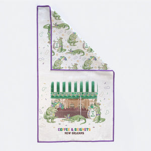 Breakfast with the Gators Kitchen Towel by Nola Tawk, tea towel detail photo 3