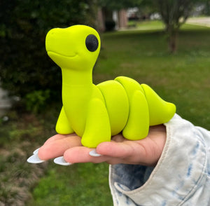 Brontosaurus 3D Printed Fidget Toy | Large Dinosaur Sensory Toy by Mushroom Lady Co, paper gift detail photo 2