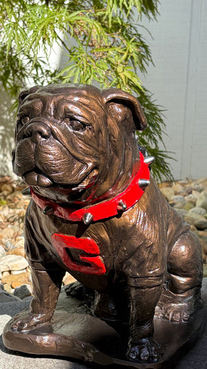 Georgia Bulldogs Bronzed UGA Mascot Garden Statue alternate view 3