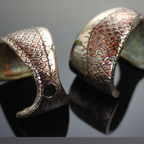 Bronze Redfish Cuff with Patina by Anisa Jewelry