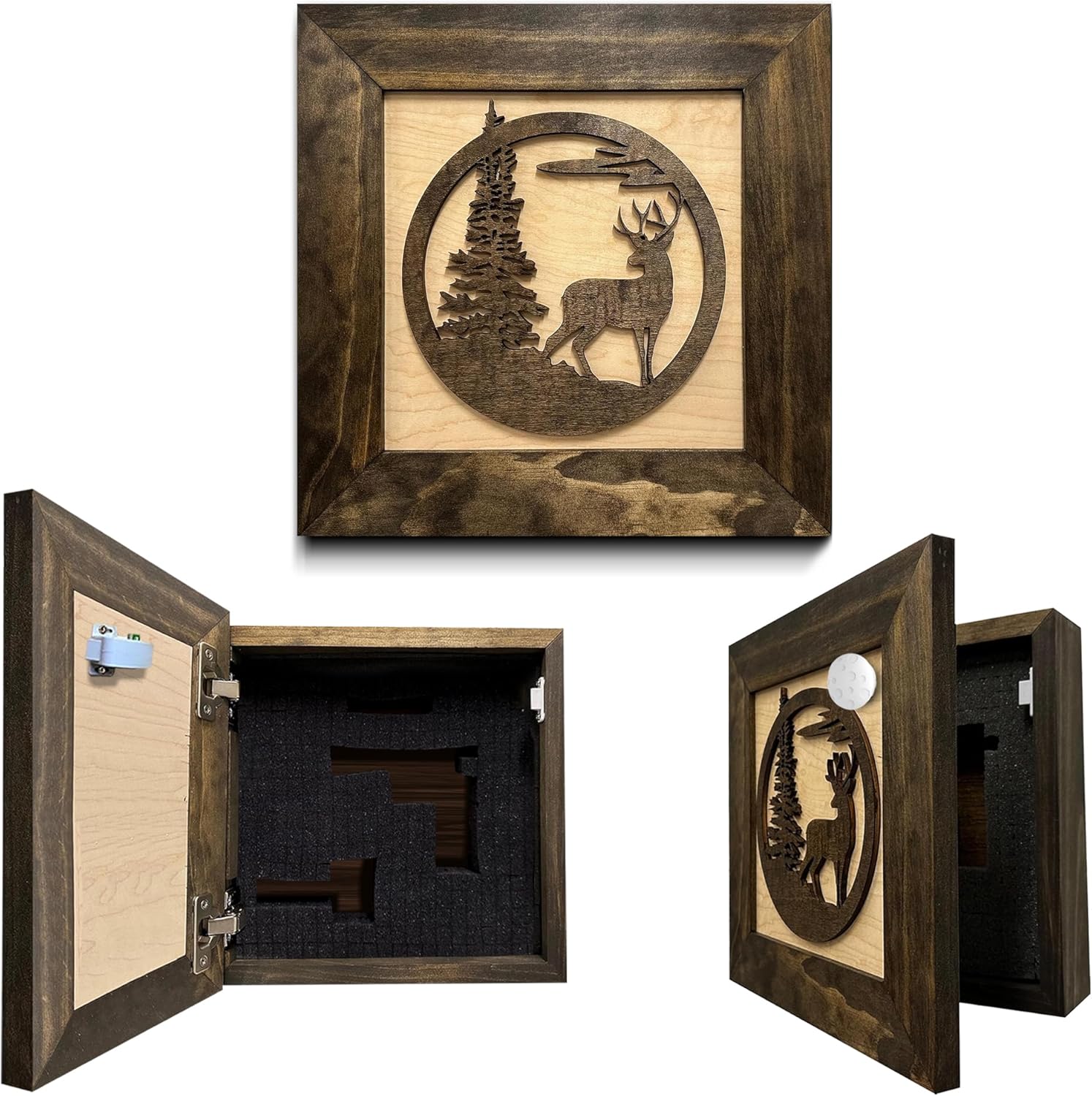 Buck In Nature Gun Safe Shelf - Gun Concealment Furniture - Hidden Gun Safe for Discrete Firearm Storage by Bellewood Designs, Southern home decor detail photo 16