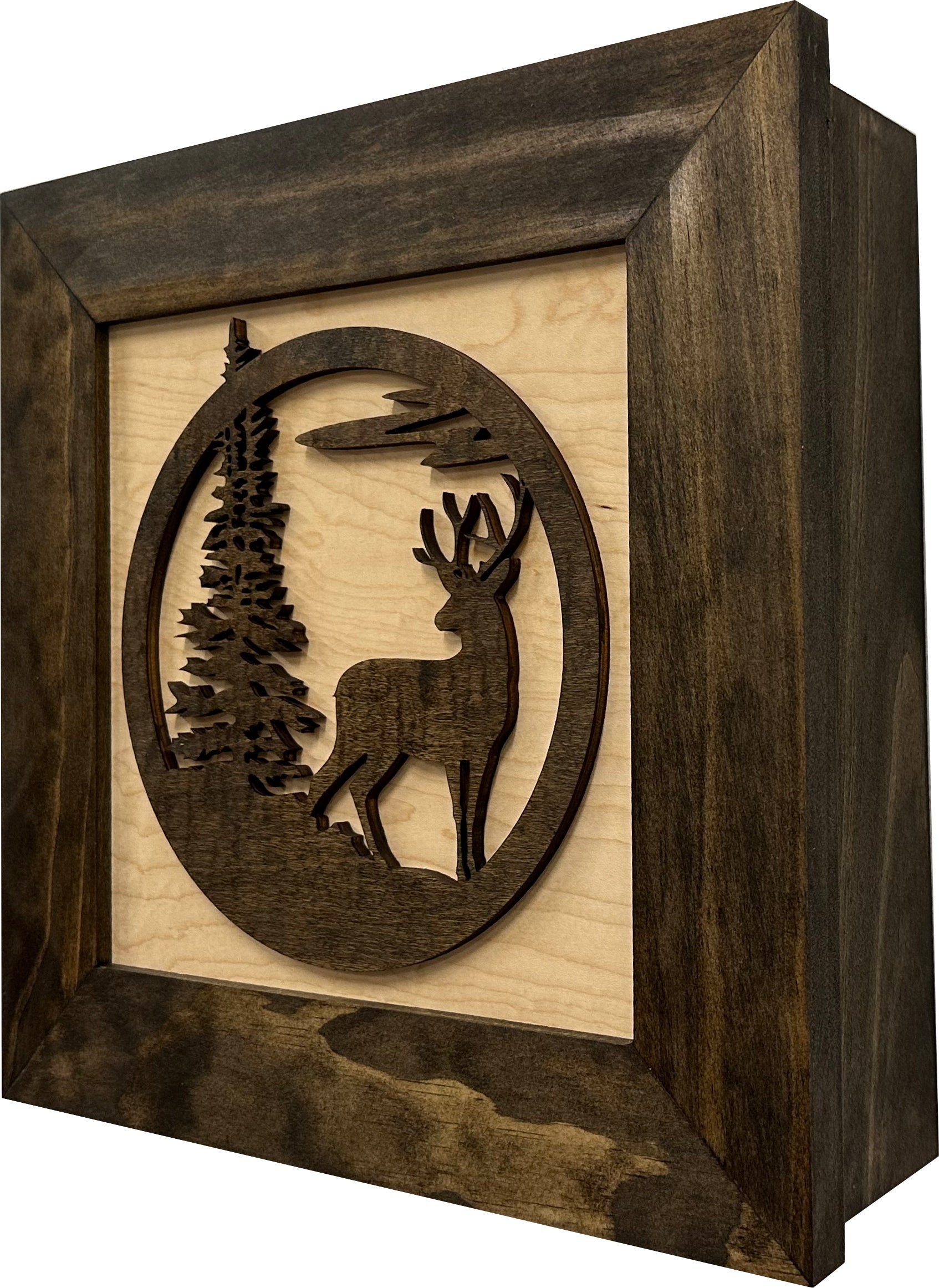 Buck In Nature Gun Safe Shelf - Gun Concealment Furniture - Hidden Gun Safe for Discrete Firearm Storage by Bellewood Designs, Southern home decor detail photo 14
