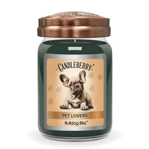 Bulldog Bliss™ - Large Jar Candle (Collective) by The Candleberry® Candle Company, scented candle main product photo
