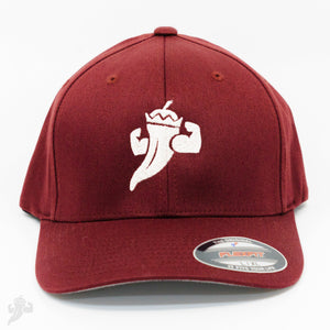 L/XL Flex Fit Burgundy Pepper Hat by Powerful Pepper Company, Southern food gift main product photo