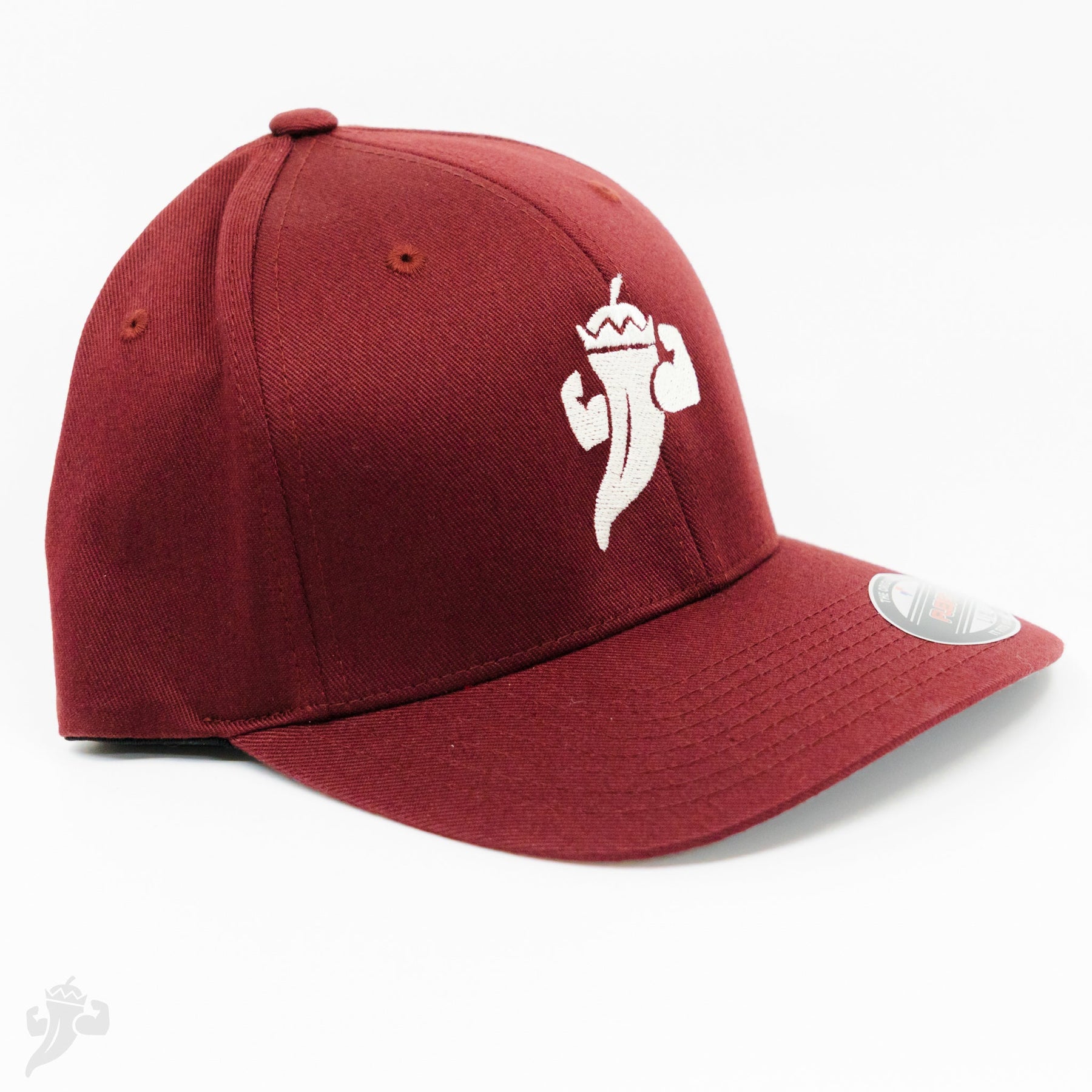 L/XL Flex Fit Burgundy Pepper Hat by Powerful Pepper Company, Southern food gift detail photo 3