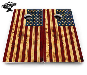 Burnt Color Flag Cornhole Boards - Pro Solution Elite Series by Cornhole Solutions, custom cornhole board detail photo 4
