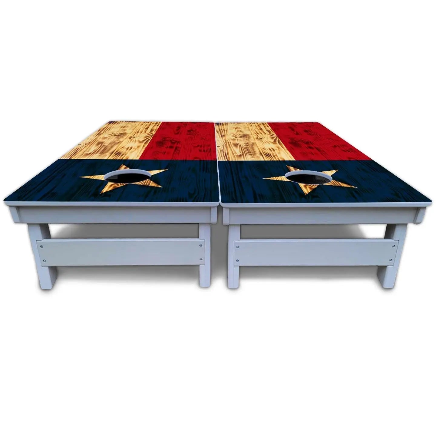 Burnt Texas Flag Cornhole Boards - All Weather Series by Cornhole Solutions, custom cornhole board detail photo 5