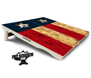 Burnt Texas Flag Cornhole Boards - Pro Solution Elite Series by Cornhole Solutions, custom cornhole board detail photo 5