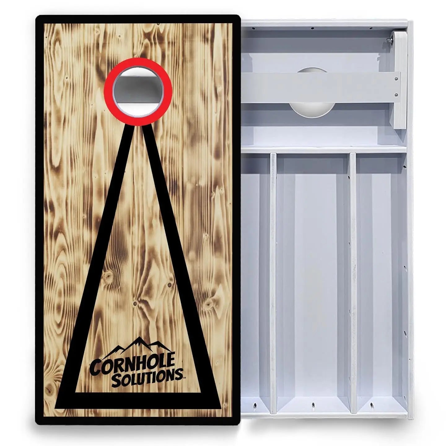 Burnt Triangle Cornhole Boards - All Weather Series by Cornhole Solutions, custom cornhole board detail photo 3