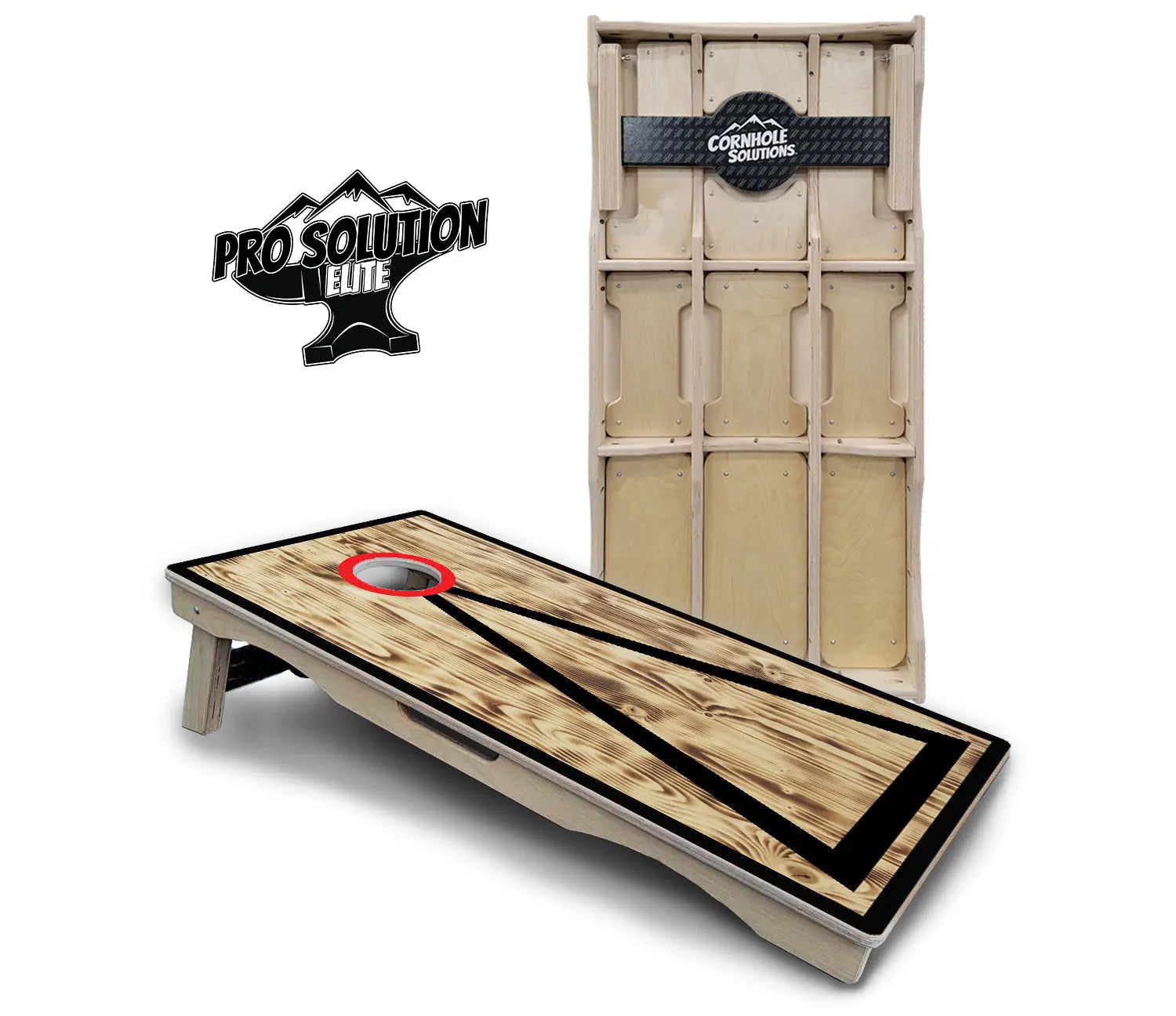 Burnt Triangle Cornhole Boards - Pro Solution Elite Series by Cornhole Solutions, custom cornhole board detail photo 6