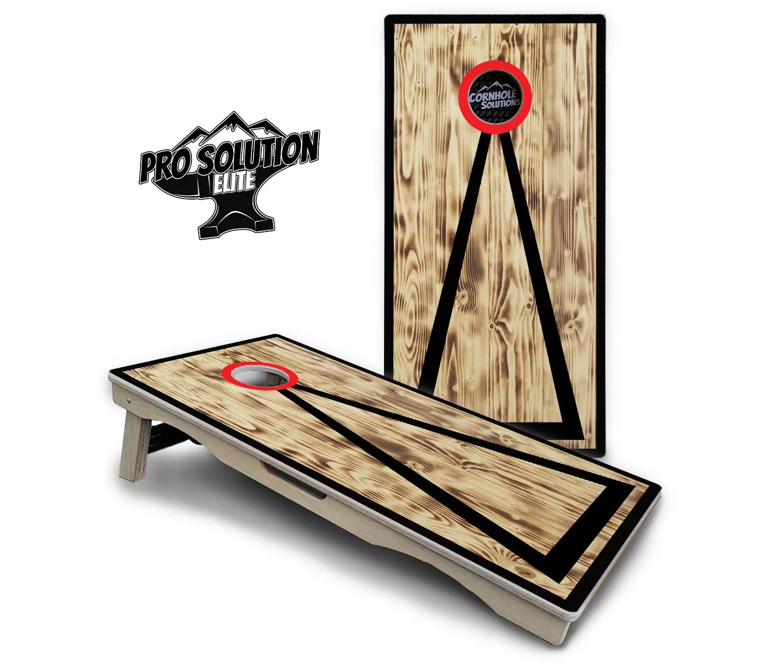 Burnt Triangle Cornhole Boards - Pro Solution Elite Series by Cornhole Solutions, custom cornhole board detail photo 7
