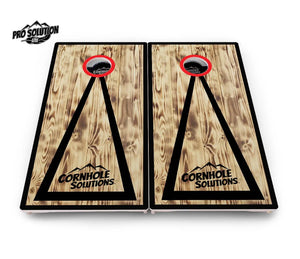 Burnt Triangle Cornhole Boards - Pro Solution Lite Series by Cornhole Solutions, custom cornhole board detail photo 2