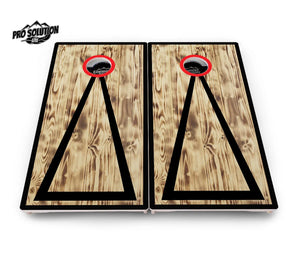 Burnt Triangle Cornhole Boards - Pro Solution Lite Series by Cornhole Solutions, custom cornhole board detail photo 3