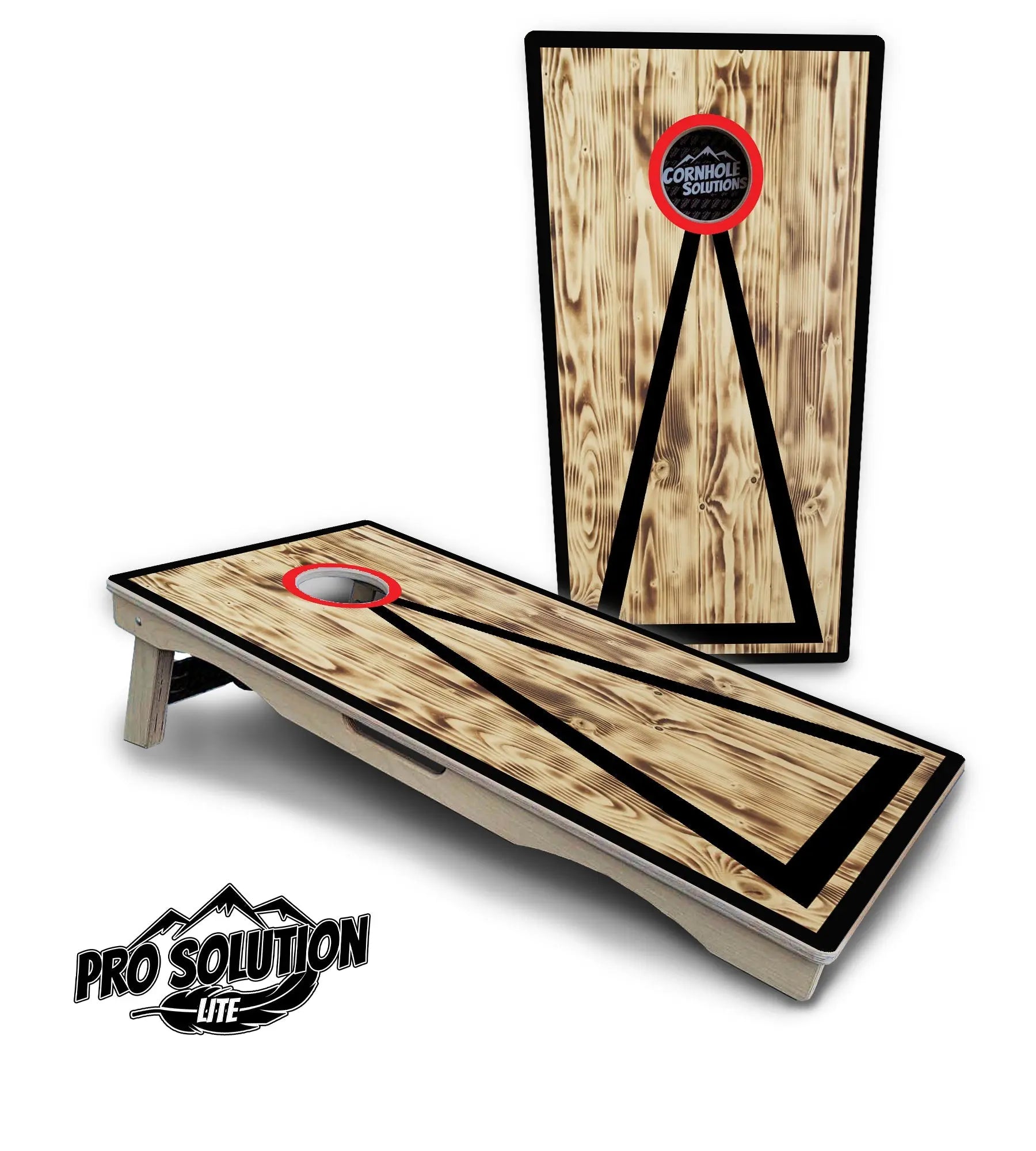 Burnt Triangle Cornhole Boards - Pro Solution Lite Series by Cornhole Solutions, custom cornhole board detail photo 7