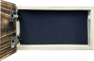 Burnt American Flag Hidden Gun Storage Cabinet by Bellewood Designs, gun safes detail photo 7