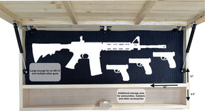 Wolf Wall Art Gun Concealment Furniture - Handcrafted Wooden Gun Cabinets - Gun Shelf Hidden Storage for Rifles, Shotguns, & Handguns - Quick Access H by Bellewood Designs