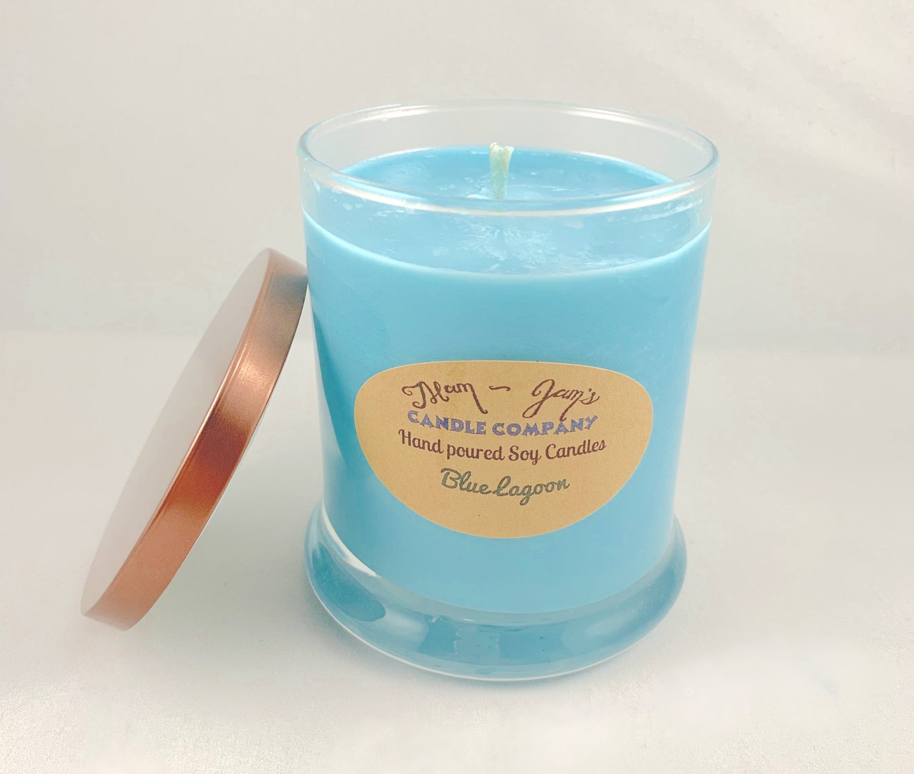 Blue Lagoon soy candle and wax melts by Mam Jam’s Candle Company, detail image 3