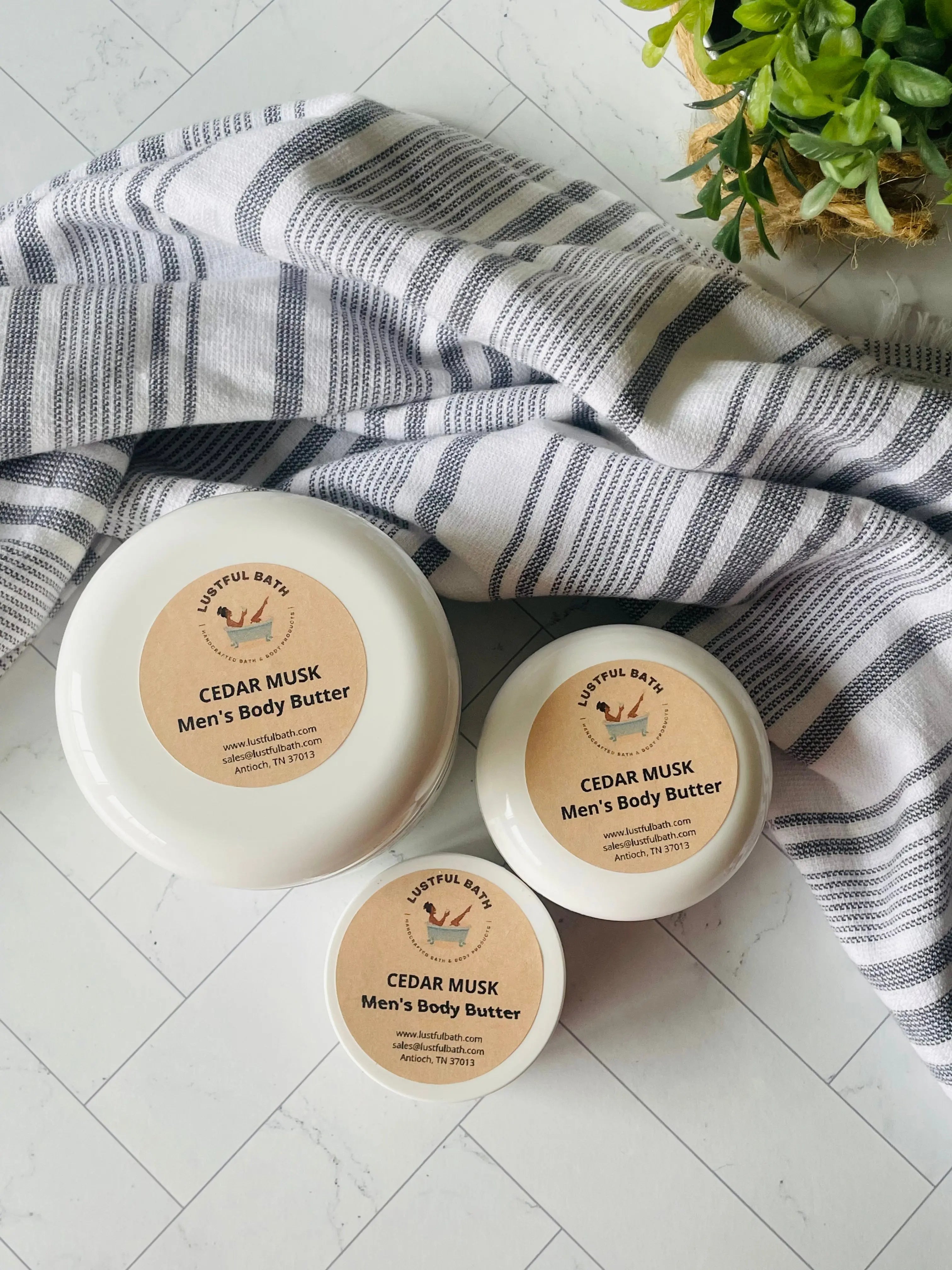 Cedar Musk Men'S Body Butter by Lustful Bath, LLC, natural skincare main product photo