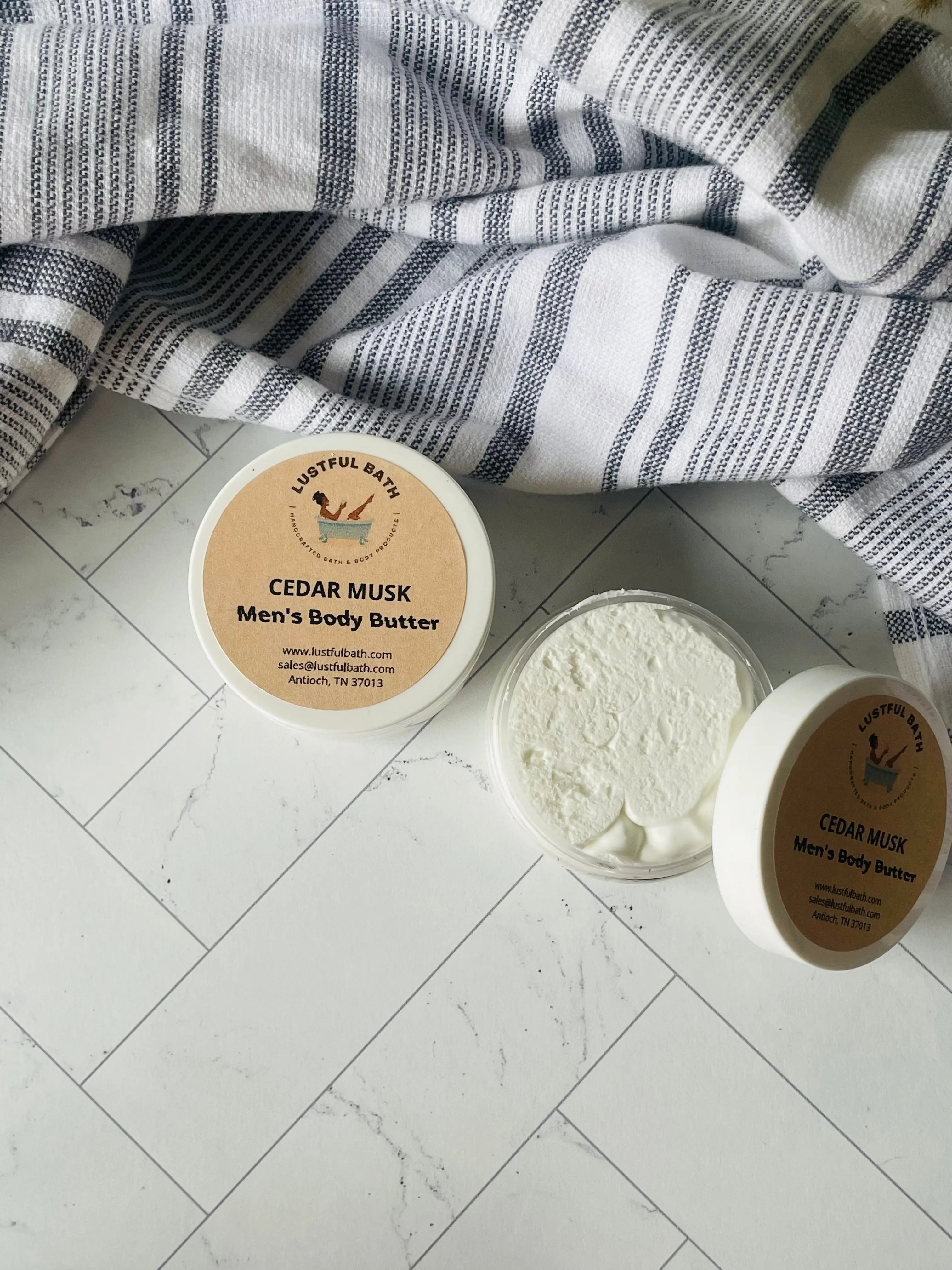 Cedar Musk Men'S Body Butter by Lustful Bath, LLC, natural skincare detail photo 2