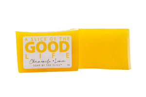Chamomile + Lemon Soap Slice 5 Oz. by Essential Journeys, natural skincare main product photo