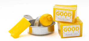 Chamomile + Lemon Soap Slice 5 Oz. by Essential Journeys, natural skincare detail photo 2
