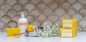 Chamomile + Lemon Soap Slice 5 Oz. by Essential Journeys, natural skincare detail photo 6