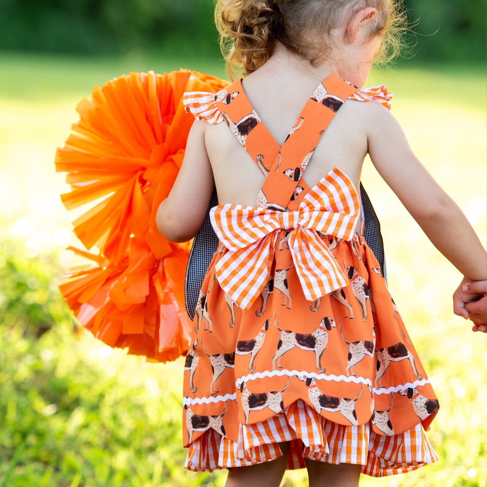 Rocky Top Coonhound Dress detail view by Seven Lantern Lane