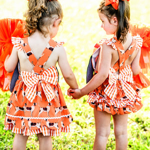 Rocky Top Coonhound Dress detail view by Seven Lantern Lane