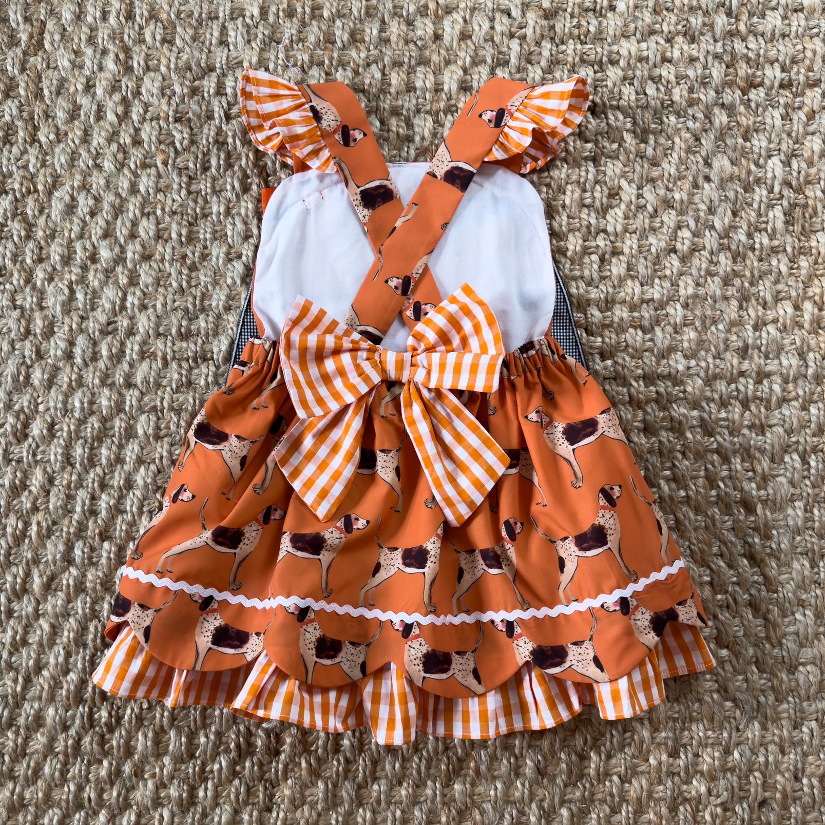 Rocky Top Coonhound Dress detail view by Seven Lantern Lane