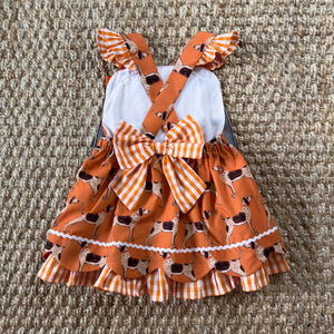 Rocky Top Coonhound Dress detail view by Seven Lantern Lane