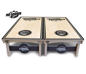 Pinstripe CS Logo Cornhole Boards - Pro Solution Lite Series