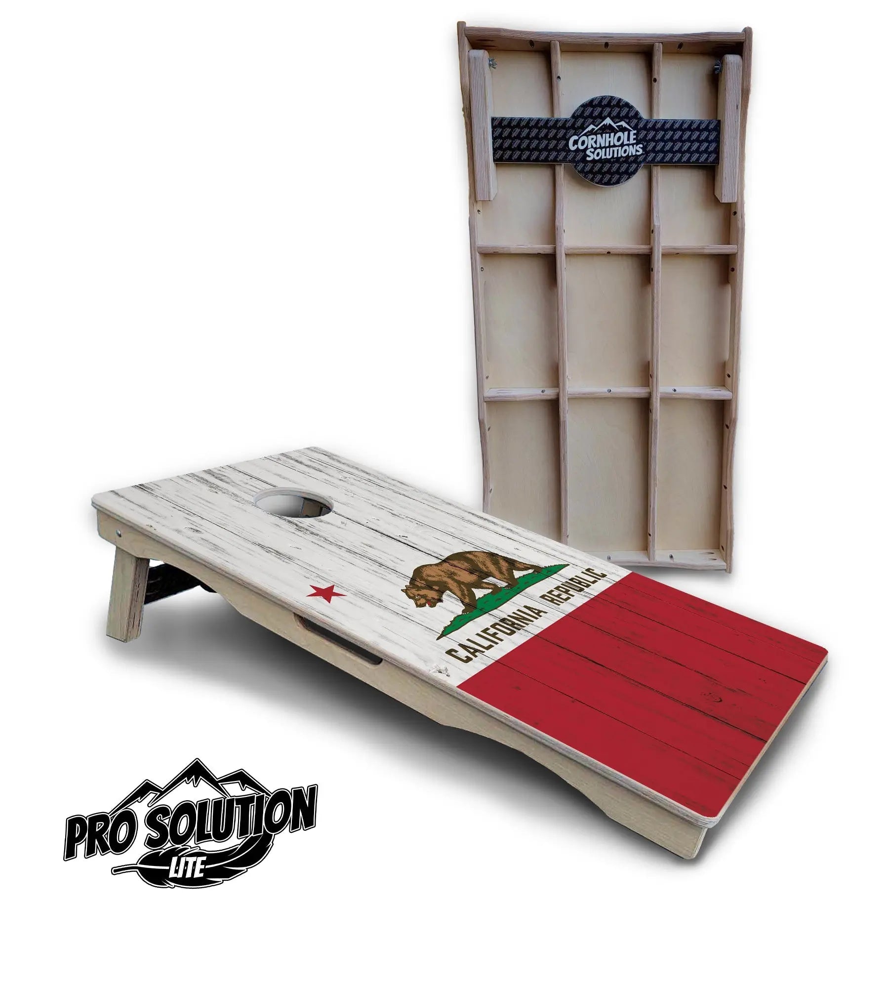 California Flag Cornhole Boards - Pro Solution Lite Series by Cornhole Solutions, custom cornhole board main product photo